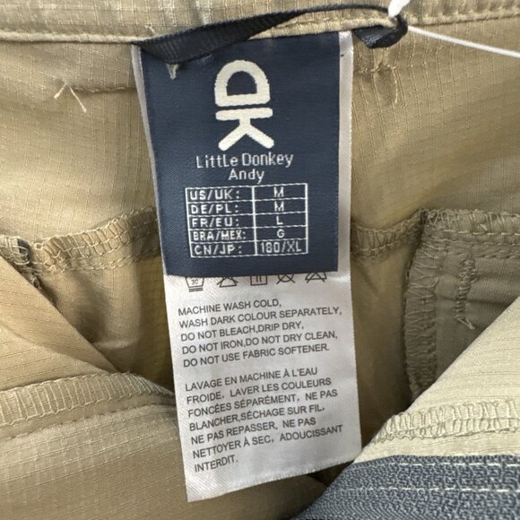 Little Donkey Andy DryTech Cargo Shorts Stretch UPF 50+ Tan Sz M NWT - Picture 7 of 7